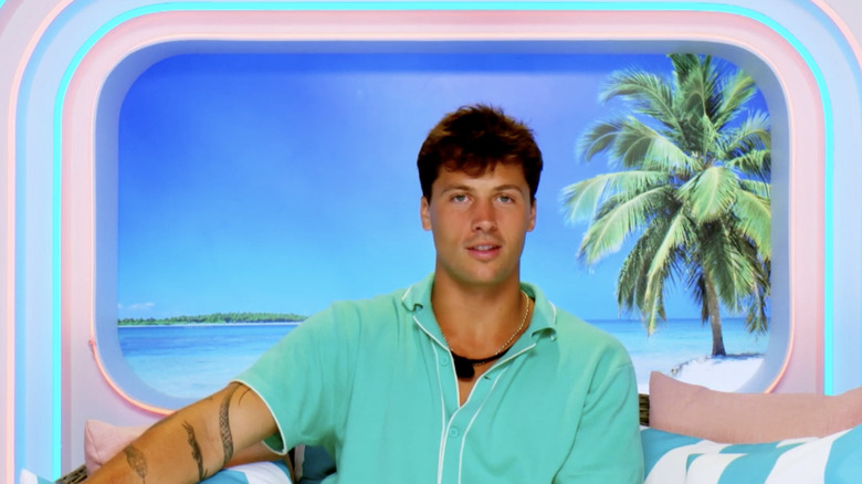 Rob Rausch in a confessional interview during Love Island USA