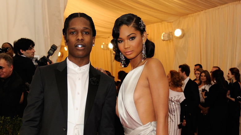 A$AP Rocky and Chanel Iman event