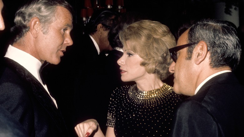 Johnny Carson and Joan Rivers talking 
