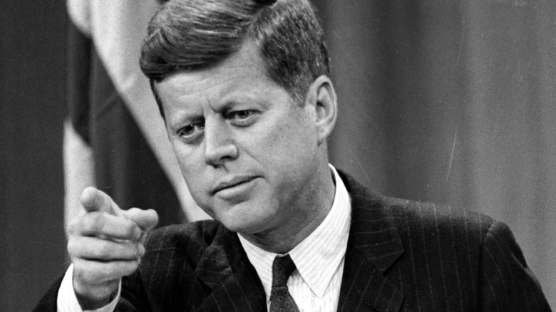 John F. Kennedy pointing 