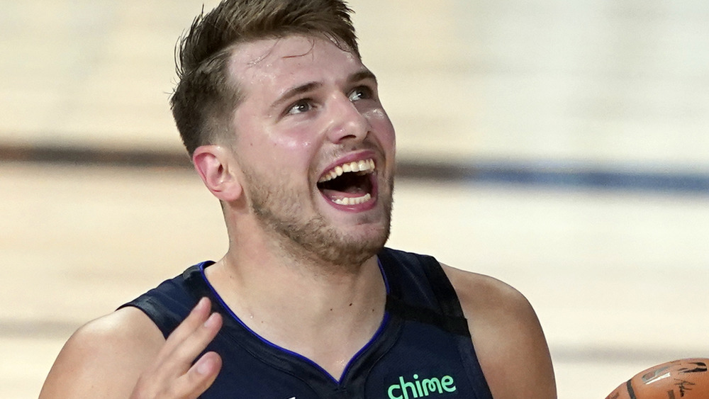 Luka Dončić playing basketball