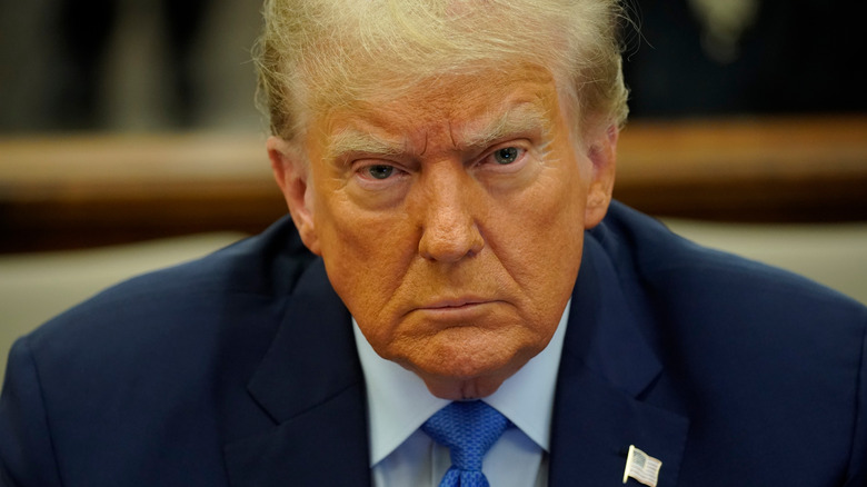 Donald Trump staring