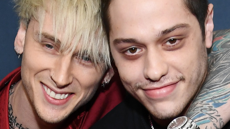 Machine Gun Kelly and Pete Davidson smiling