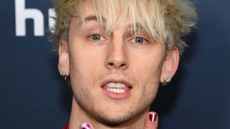 Machine Gun Kelly attends the premiere of "Big Time Adolescence"