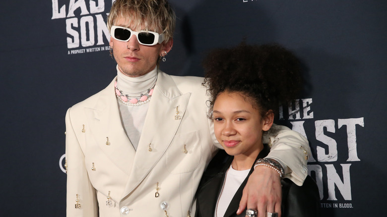 Colson Baker and daughter Casie Colson Baker attend the New York Premiere of "The Last Son"