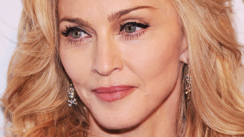 Madonna posing on the red carpet