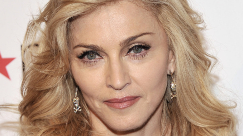 Madonna on a red carpet