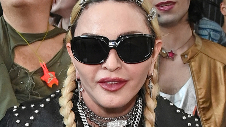Madonna black sunglasses