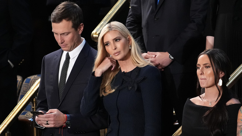 Jared Kushner and wife Ivanka Trump attend U.S. President Donald Trump address to a joint session of Congress at the U.S. Capitol on March 04, 2025.