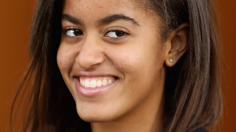 Malia Obama smiling