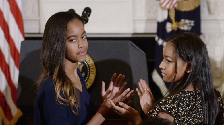 Malia and Sasha Obama