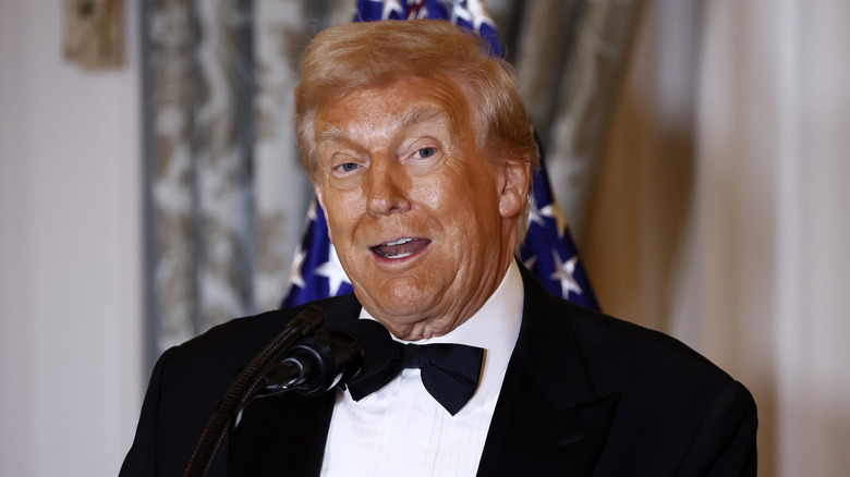 President Donald Trump speaking at the 48th Kennedy Center Honors Medallion Reception at the U.S. Department of State