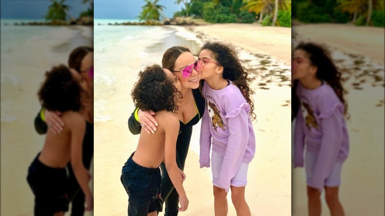 Mariah Carey with her kids