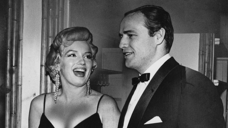 Marilyn Monroe and Marlon Brando at New York party