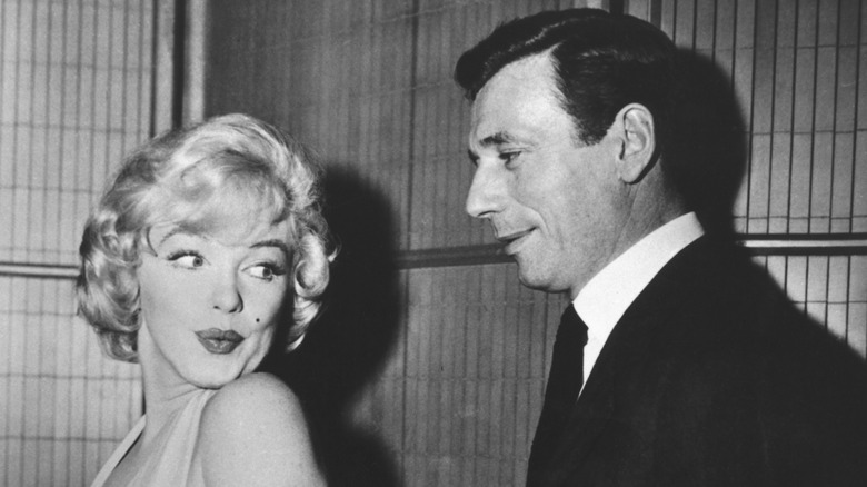 Marilyn Monroe and Yves Montand on set of Let's Make Love