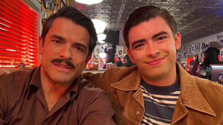 Mark and Michael Consuelos posing