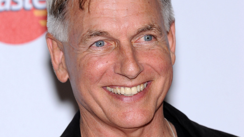 Mark Harmon short grey hair smiling