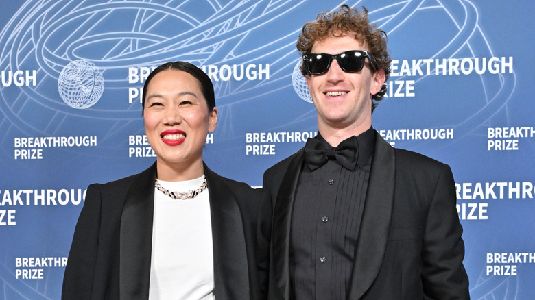 Priscilla Chan and Mark Zuckerberg at Breakthrough Prize