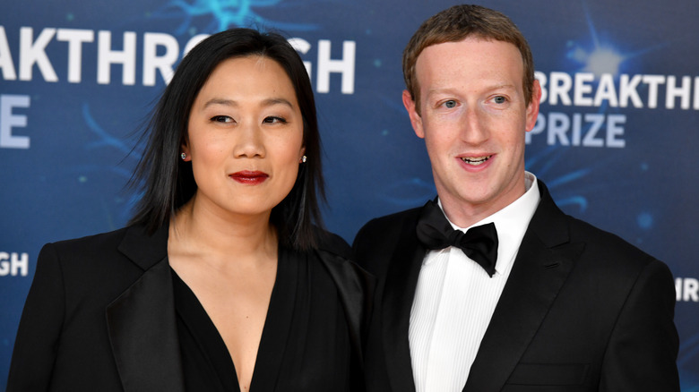 Mark Zuckerberg and Priscilla Chan red carpet 