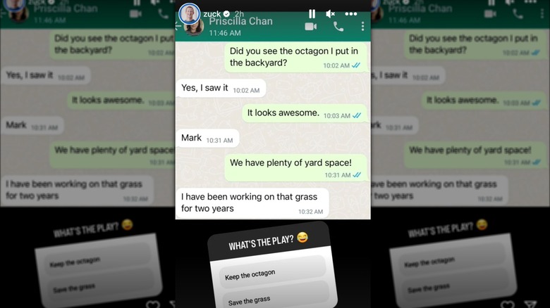 Priscilla Chan and Mark Zuckerberg's text chain