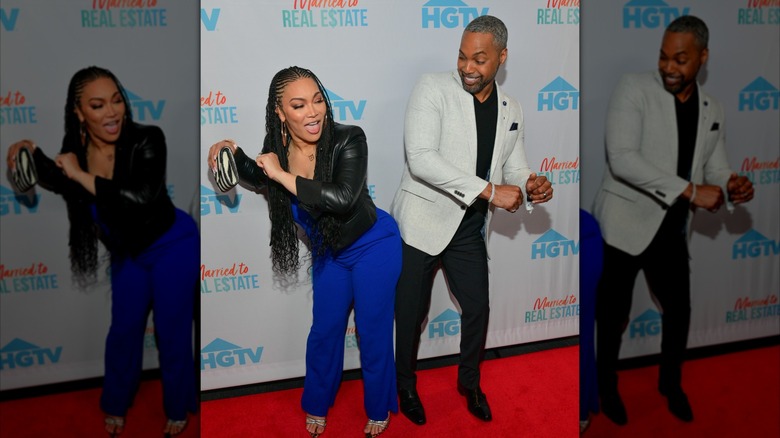 Egypt Sherrod and Mike Jackson attending Married To Real Estate Season 4 Watch Party at MODEx Studios