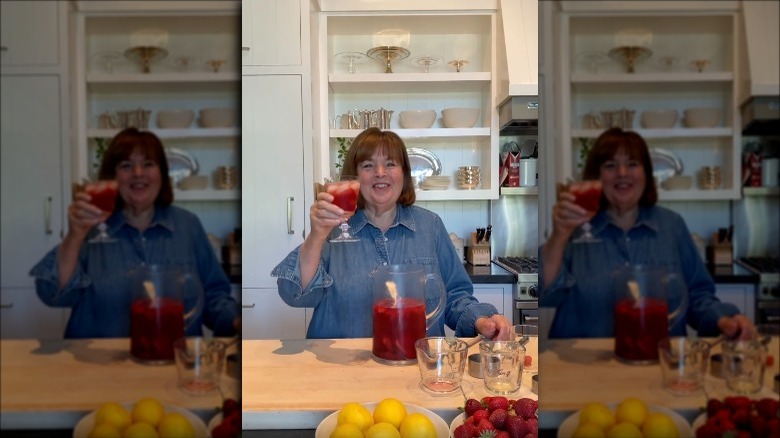 Ina Garten making a drink