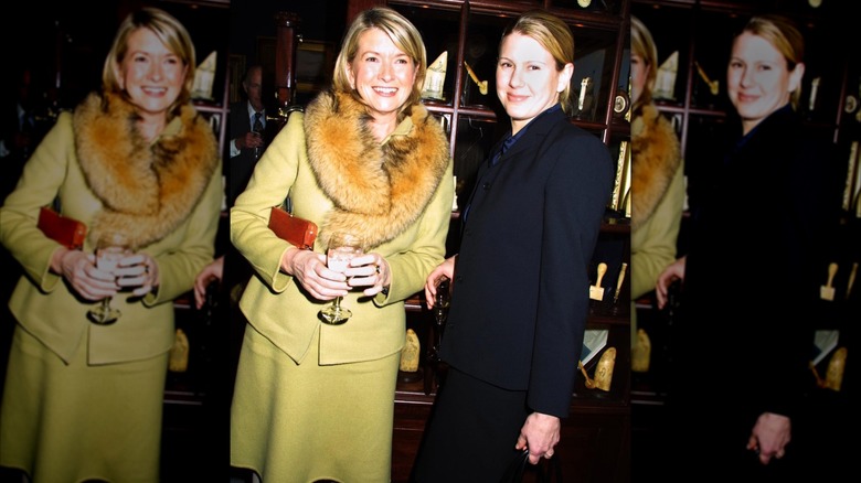 Martha and Alexis Stewart at the Winter Antiques Show in 2001.