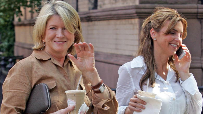Martha and Alexis Stewart pictured on a walk in 2006.