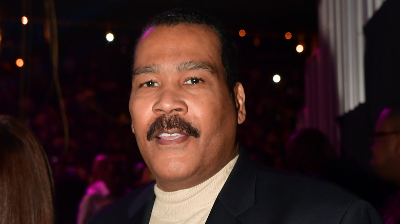 Dexter Scott King smiles in close-up