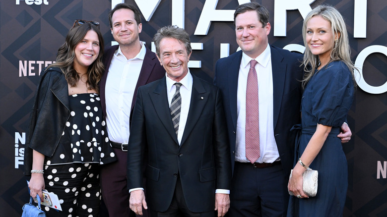 Martin Short standing with his family