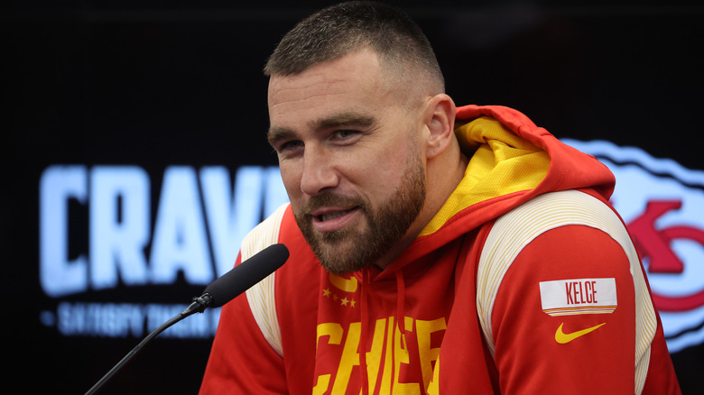 Travis Kelce at press conference