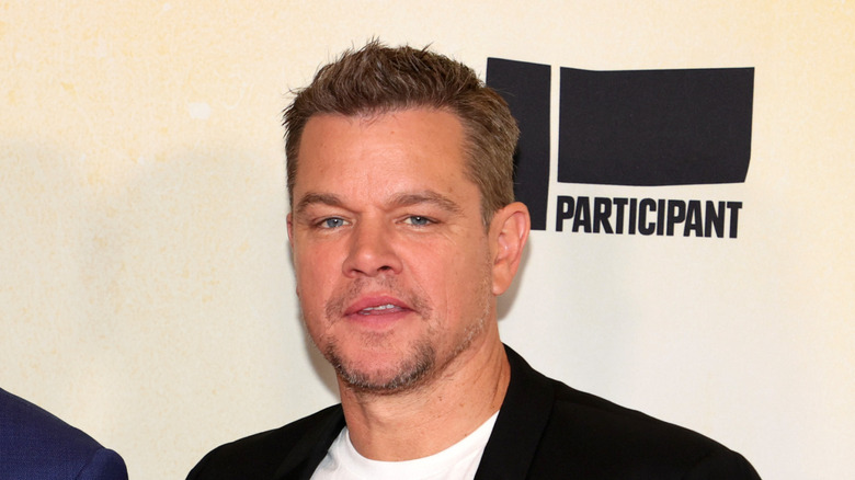 Tom McCarthy and Matt Damon both posing