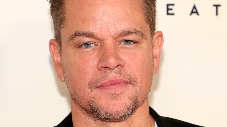 Matt Damon looking at camera