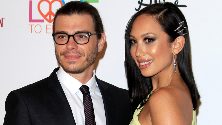 Matthew Lawrence and Cheryl Burke posing together