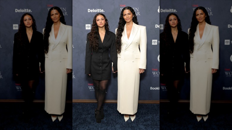 Camila Alves posing with daughter Vida