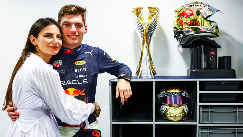 Kelly Piquet and Max Verstappen smiling