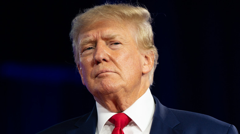 Donald Trump frowning