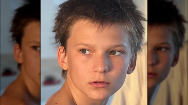 Bing Hudson at age 12 in a photo posted to his mother Kate Hudson's Instagram