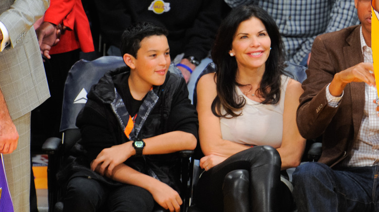 Lauren Sanchez with her son Nikko Gonzalez.