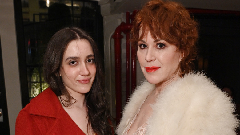 Mathilda Gianopoulos and Molly Ringwald at dinner for Rodarte and NYFW: The Shows at Jac's On Bond