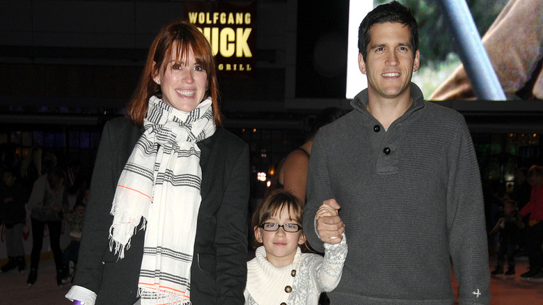 Molly Ringwald and Panio Gianopoulos with daughter Mathilda Gianopoulos at Disney on Ice presents Let's Celebrate!