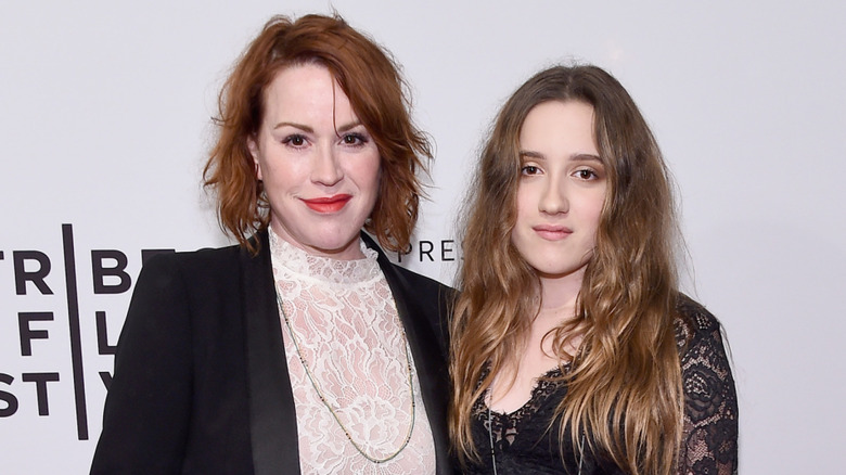 Molly Ringwald and Mathilda Gianopoulos at the Dabka Premiere during the 2017 Tribeca Film Festival