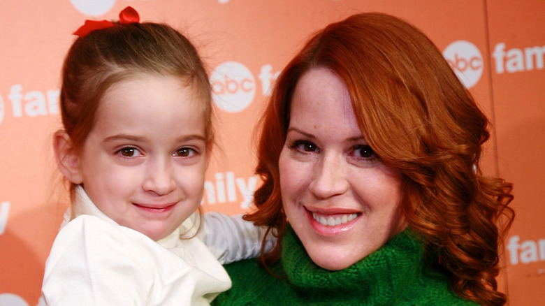 Molly Ringwald and daughter Mathilda Ringwald Gianopoulos at the ABC Family's 25 Days of Christmas Winter Wonderland