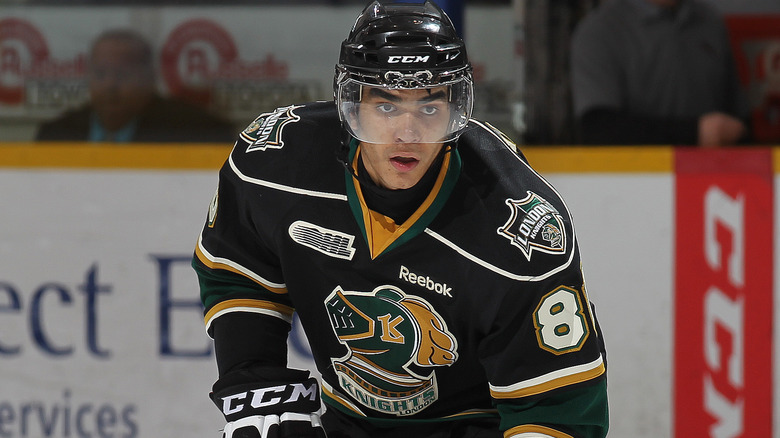Andreas Athanasiou on ice rink