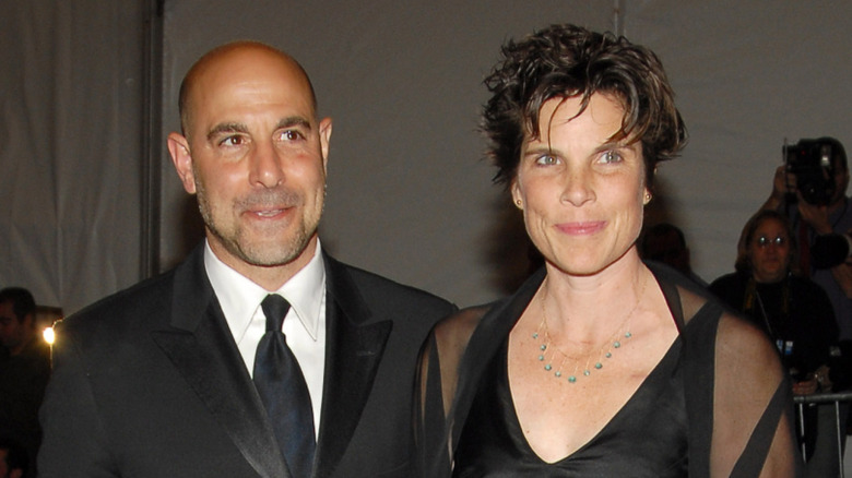 Stanley and Kate Tucci on a red carpet.