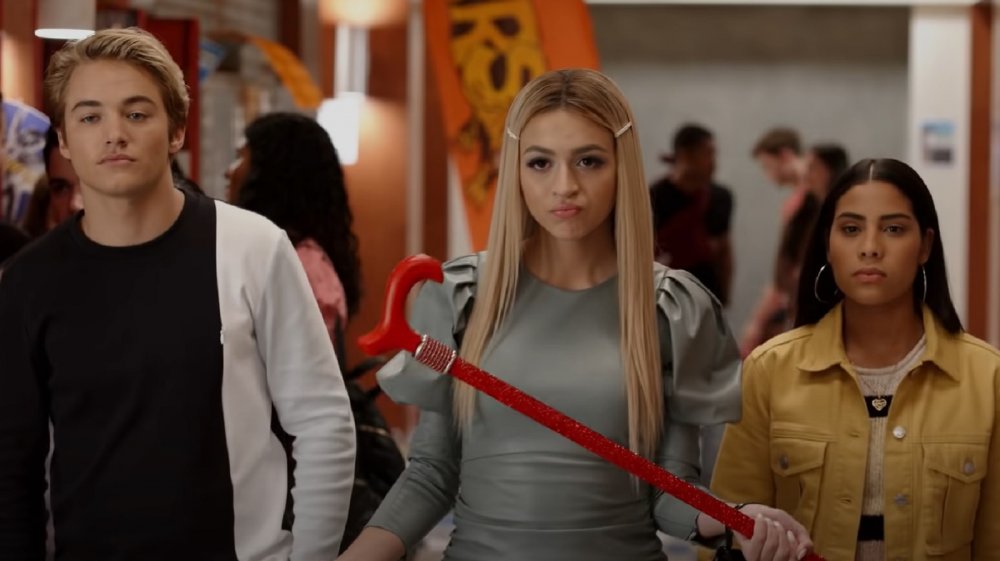 Mitchell Hoog, Josie Totah, and Haskiri Velazquez in the Saved by the Bell reboot trailer