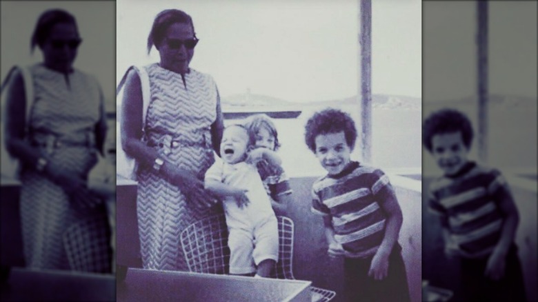 Young Diesel with his mom and siblings