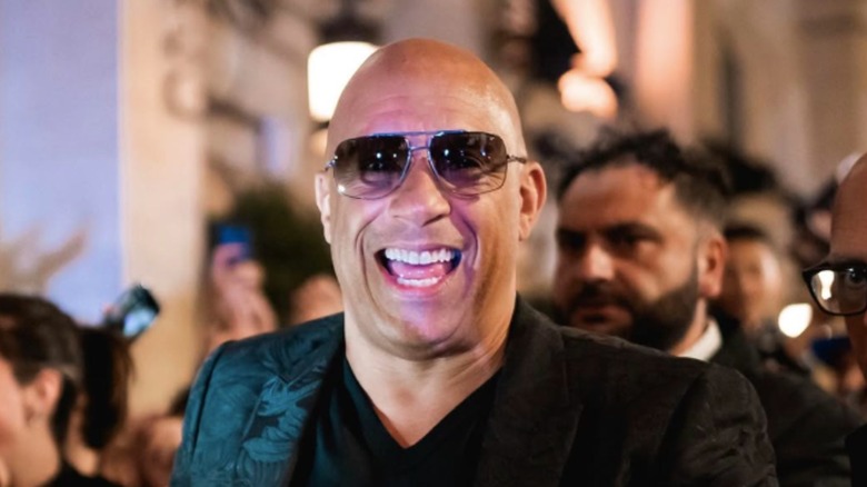 Diesel smiling with glasses