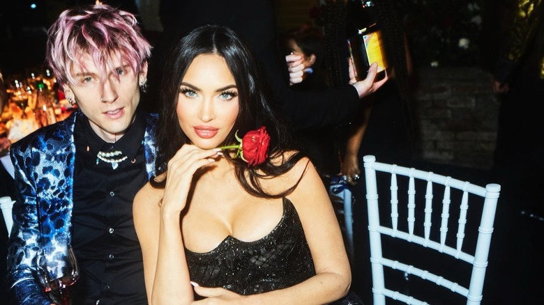 Machine Gun Kelly and Megan Fox smiling