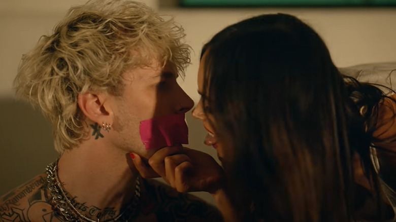 Machine Gun Kelly and Megan Fox face-to-face